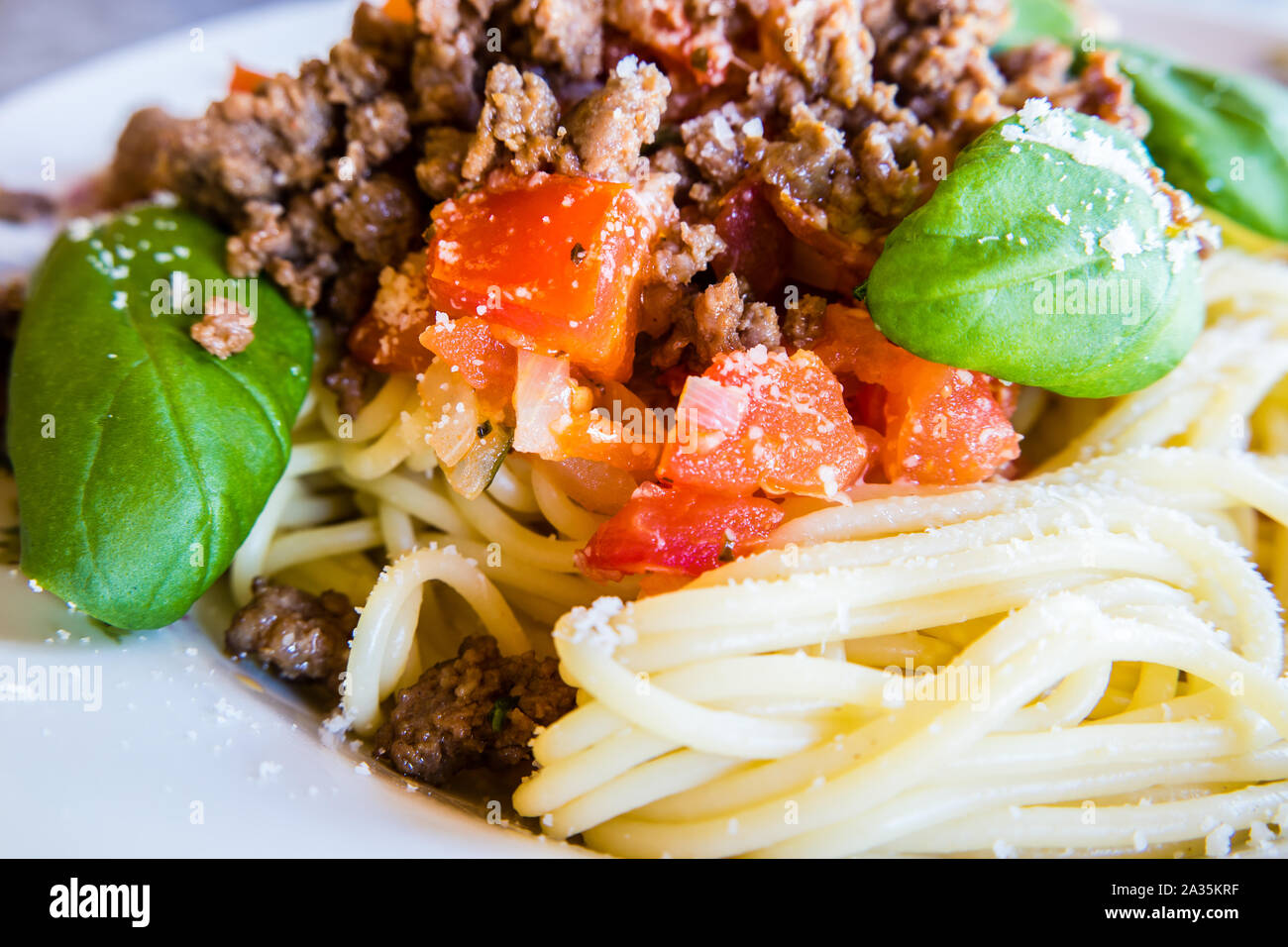 Spaghetti Bolognese Italy Stock Photo Alamy