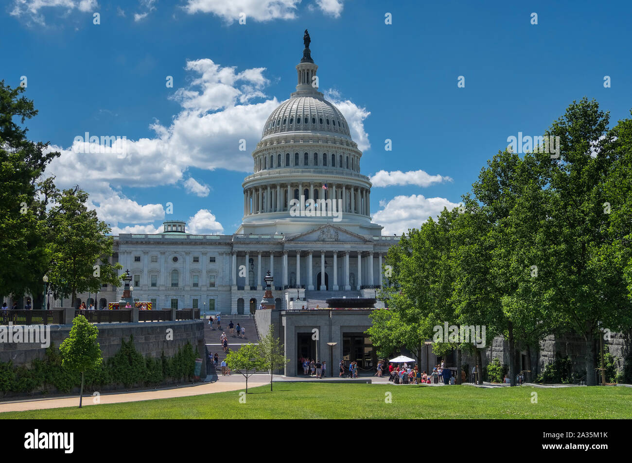 US Capitol Building Visitors Tourist Entrance, Capitol Hill, Washington DC, USA Stock Photo