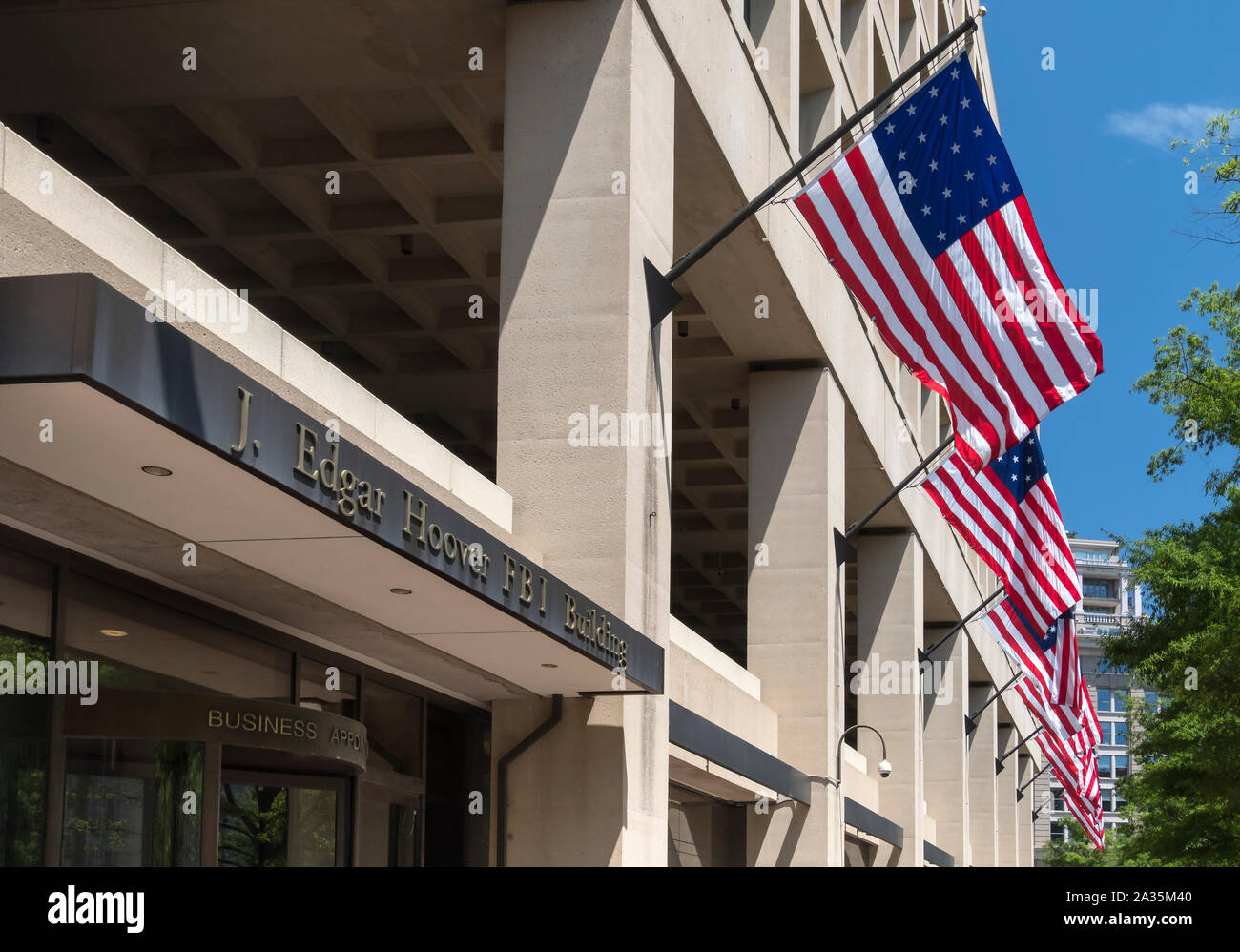 The J Edgar Hoover FBI Building, Pennsylvania Avenue, Washington DC, USA Stock Photo