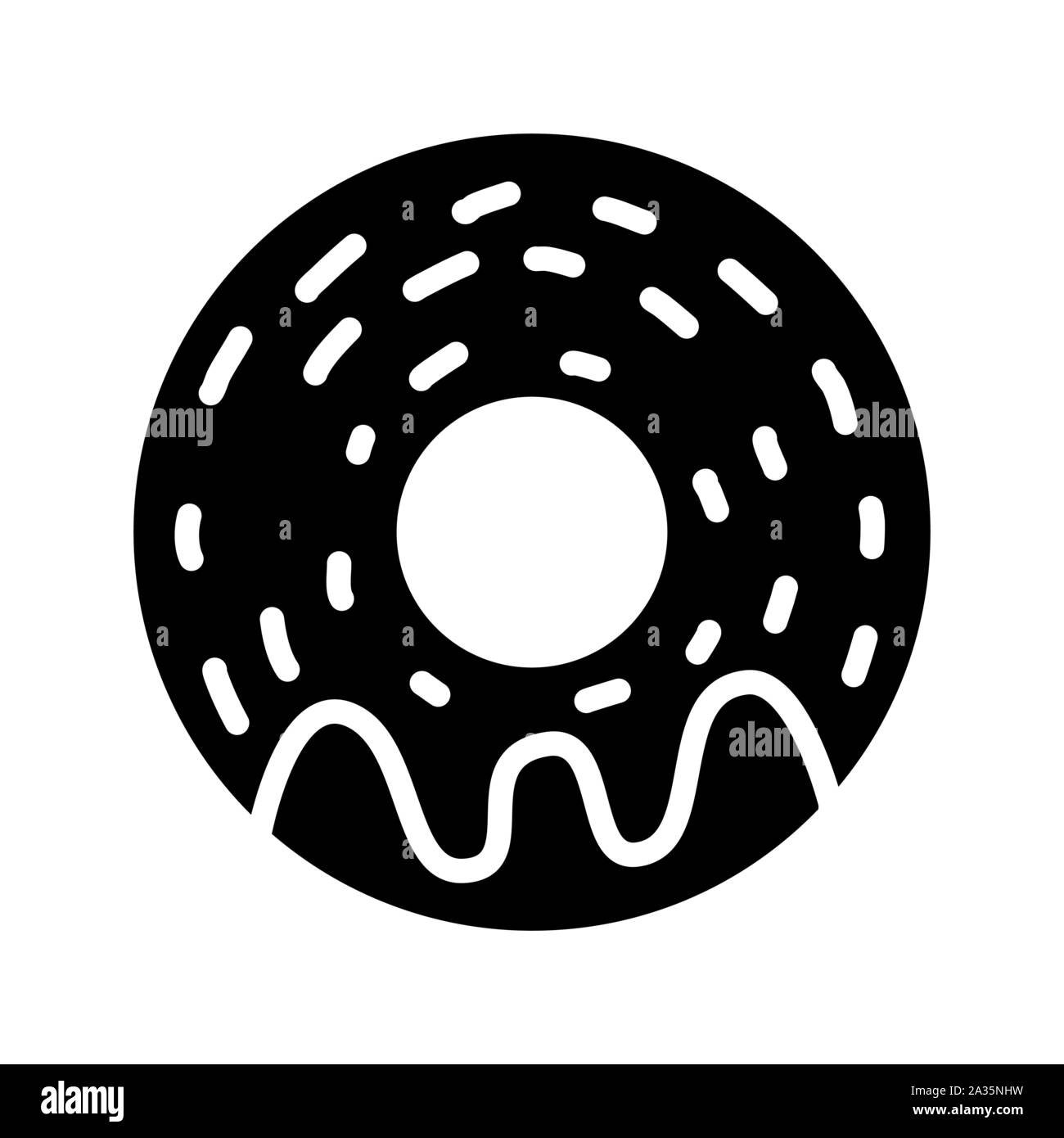 Cartoon donuts Black and White Stock Photos & Images - Alamy