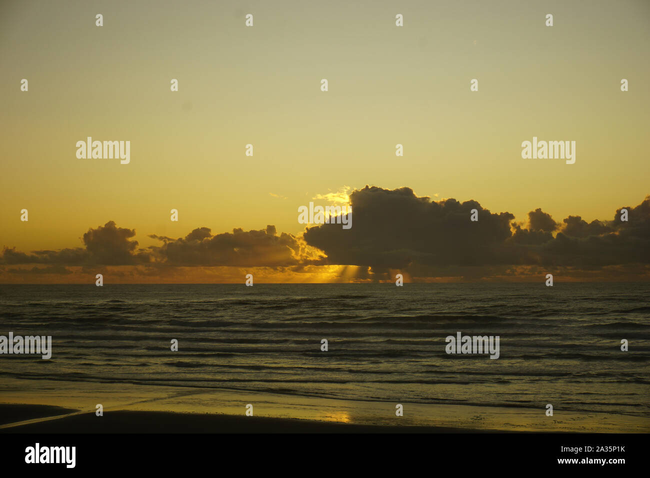 Sunset over the Pacific Ocean Stock Photo