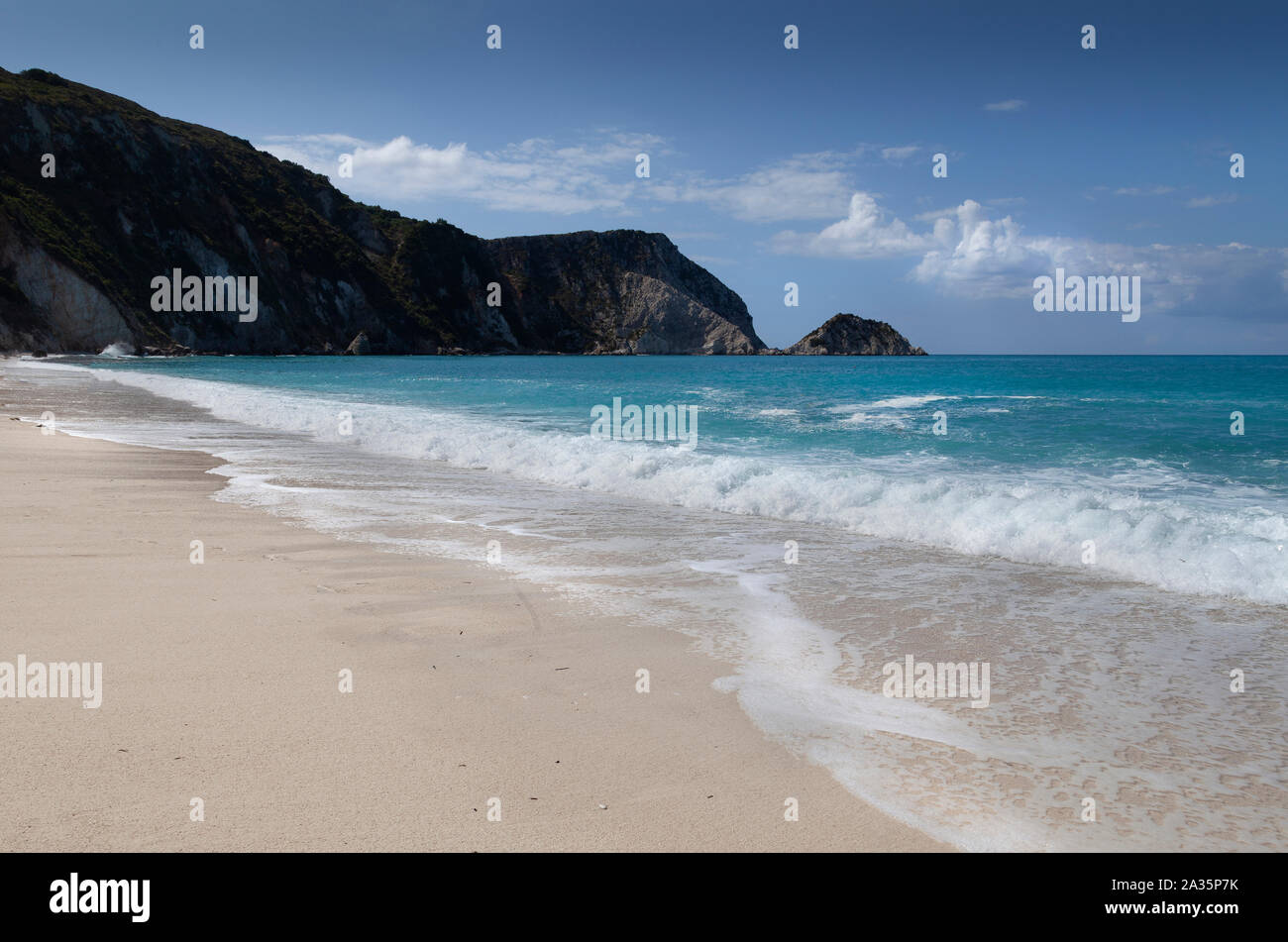 Petani beach in Kefalonia Stock Photo