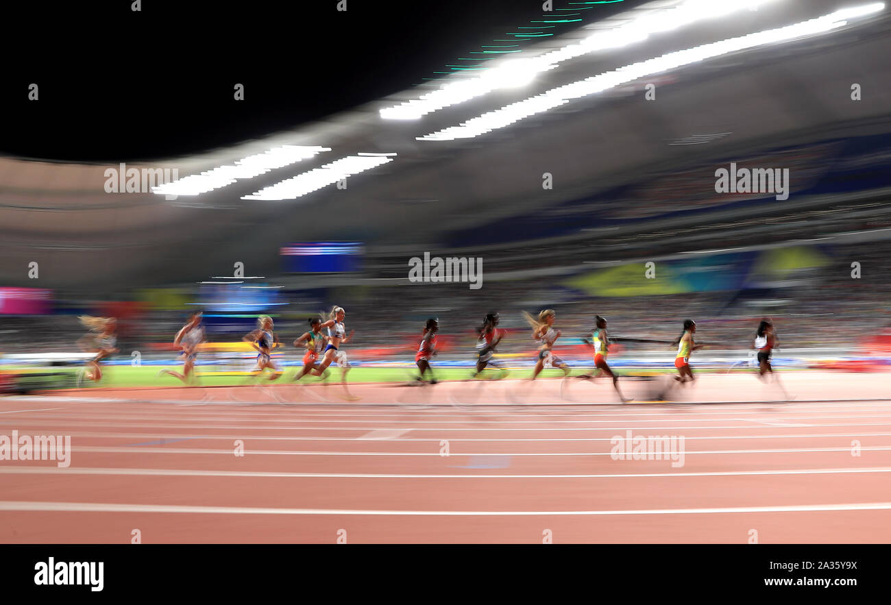 General view of the racers during the 5000 Metres Women's Final during ...