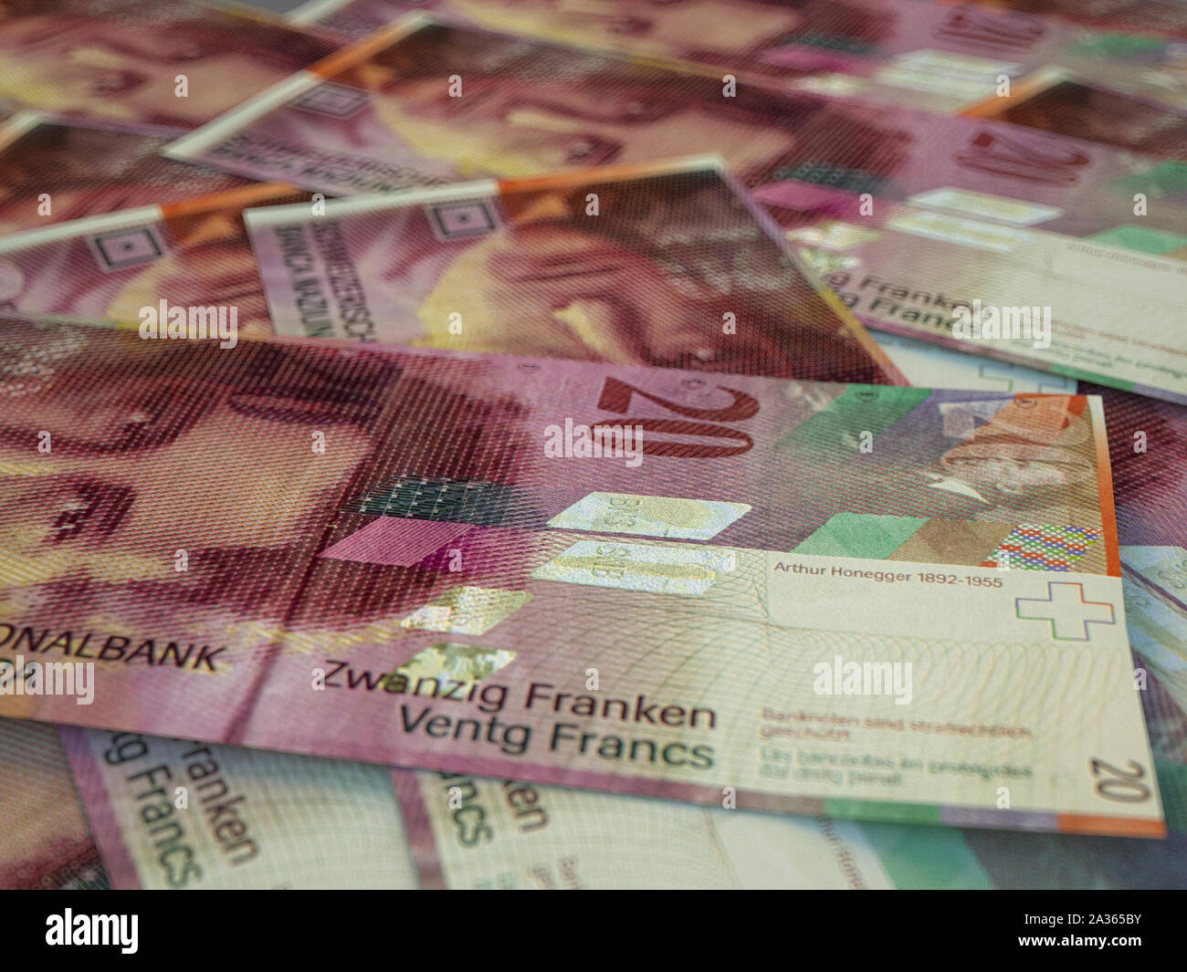 Currency of Switzerland. Finance background. Zurich. CHF. Swiss Franc