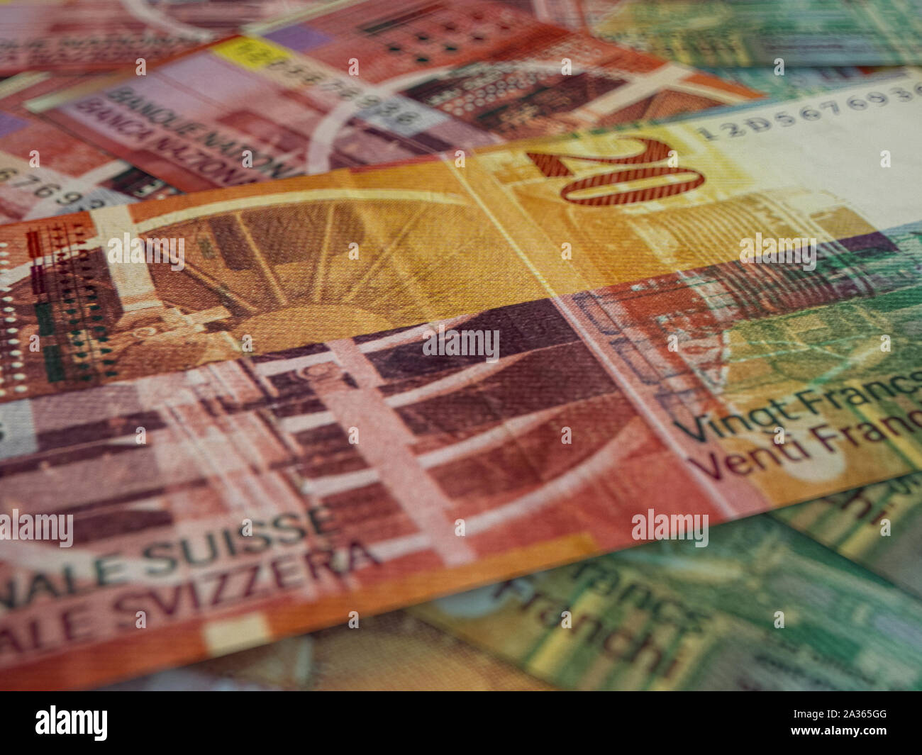 Currency of Switzerland. Finance background. Zurich. CHF. Swiss Franc