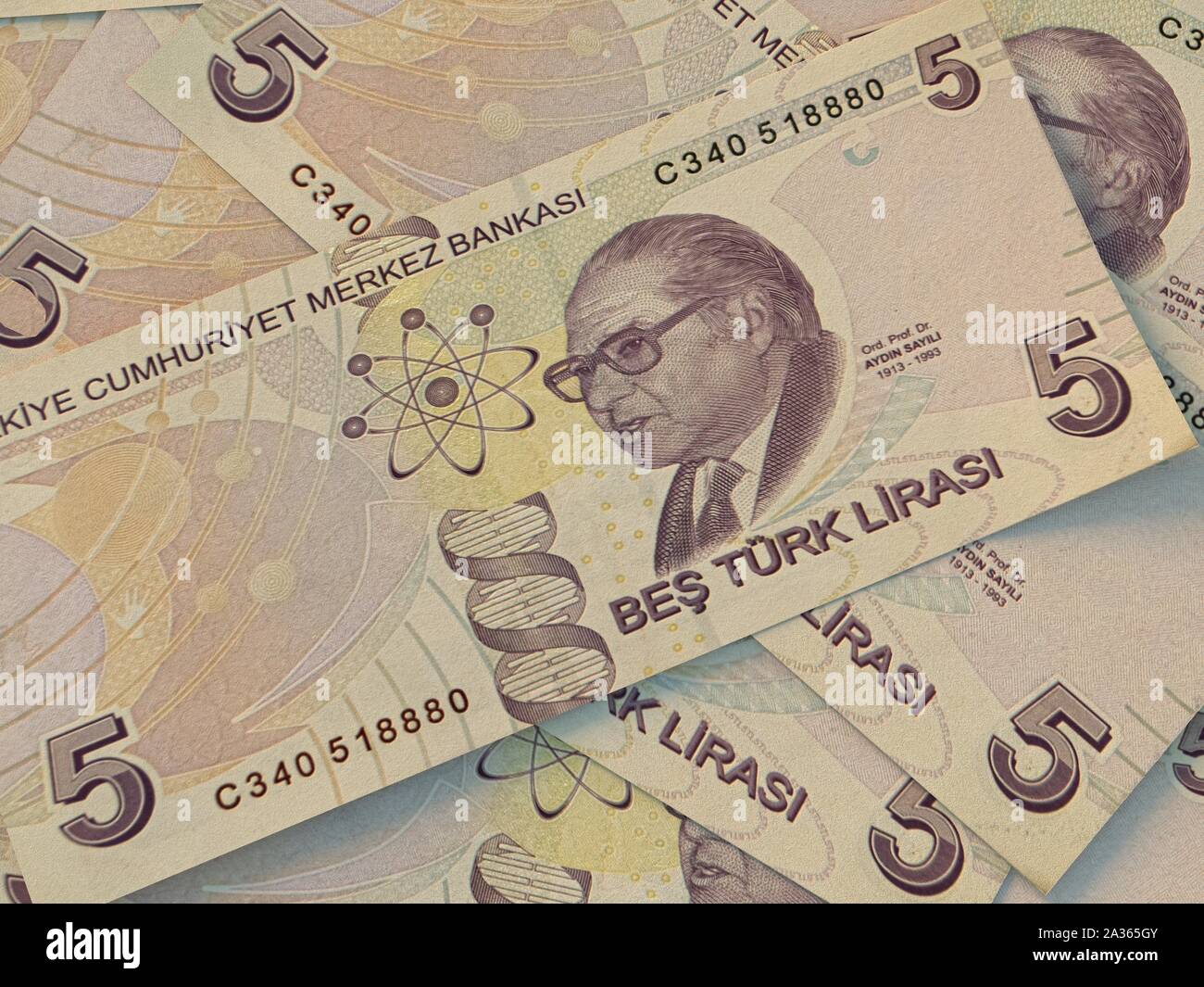 TRY. Turkish currency. Money of Turkey business background. Turkish