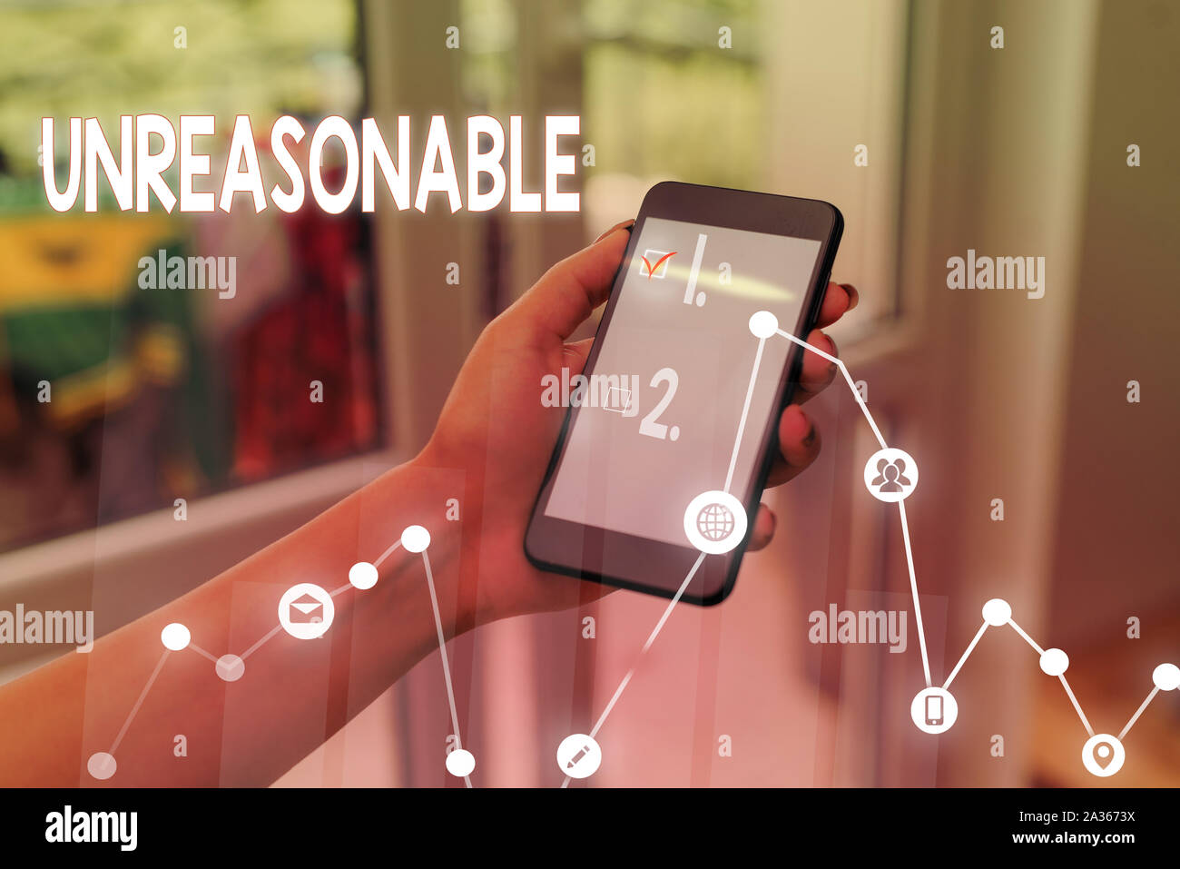 Handwriting text writing Unreasonable. Conceptual photo Beyond the ...