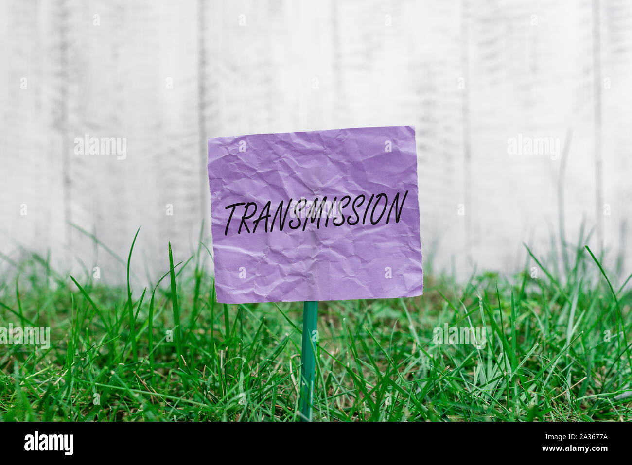 Conceptual hand writing showing Transmission. Concept meaning