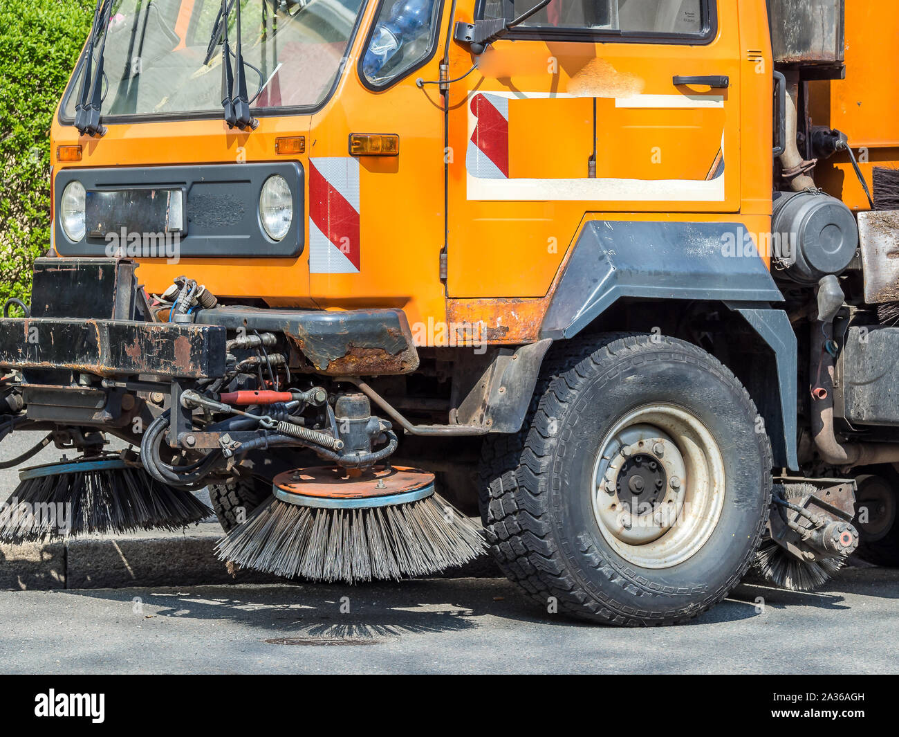 Construction machine Sweeper Stock Photo Alamy