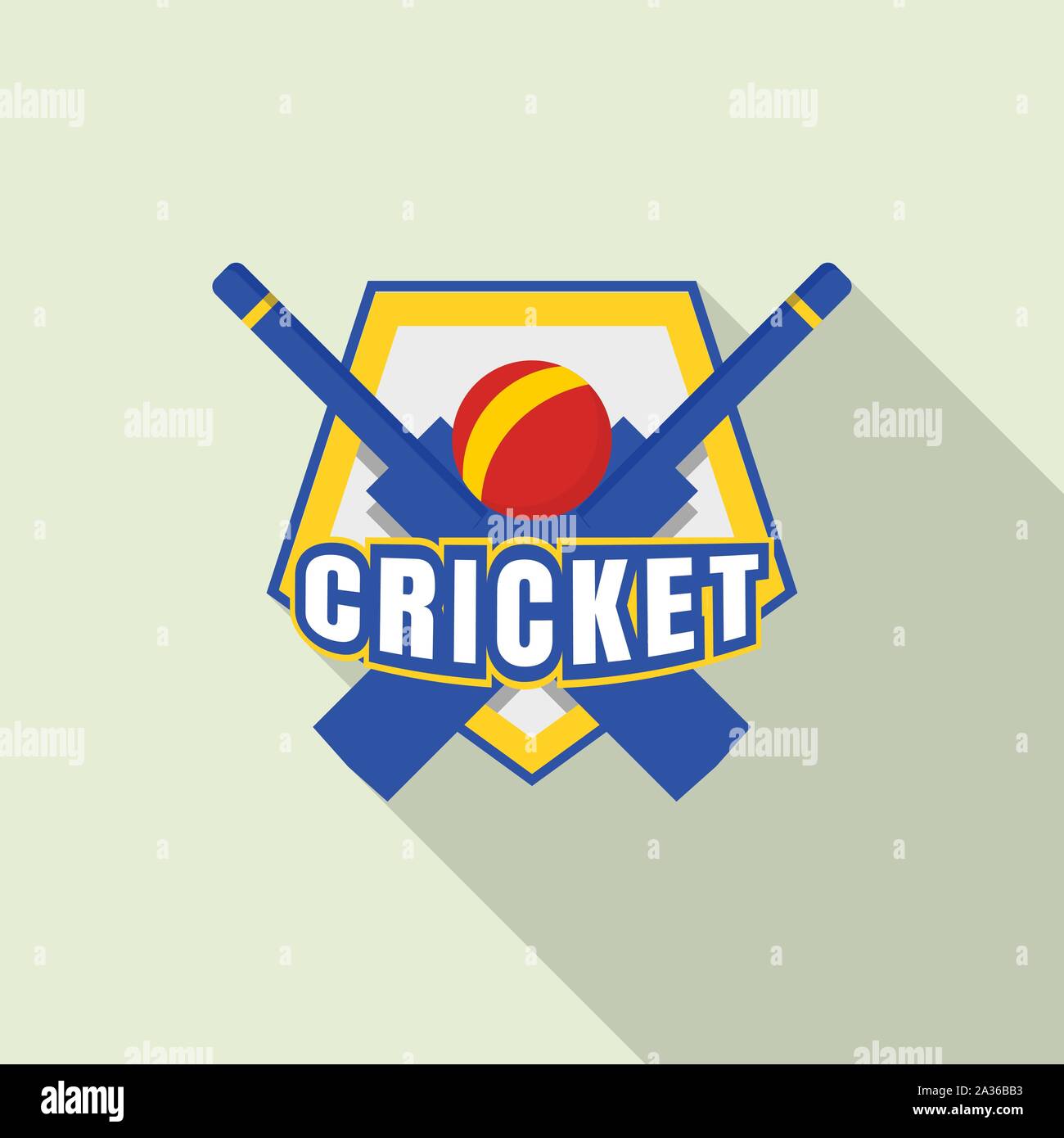 Cricket bat logo, flat style Stock Vector Image & Art Alamy