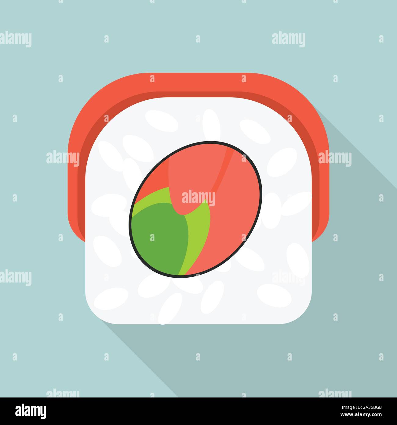 Hamachi sushi nigiri japanese Stock Vector Images - Alamy