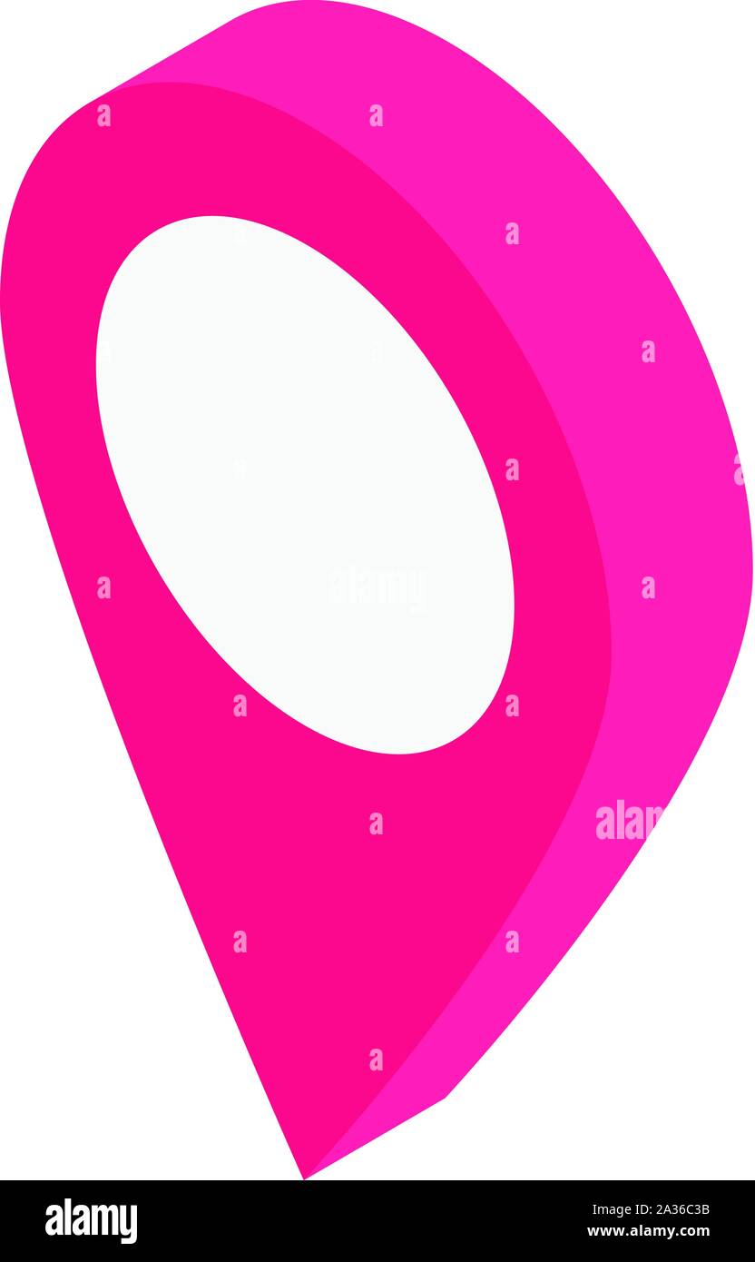 Gps map pin icon, isometric style Stock Vector