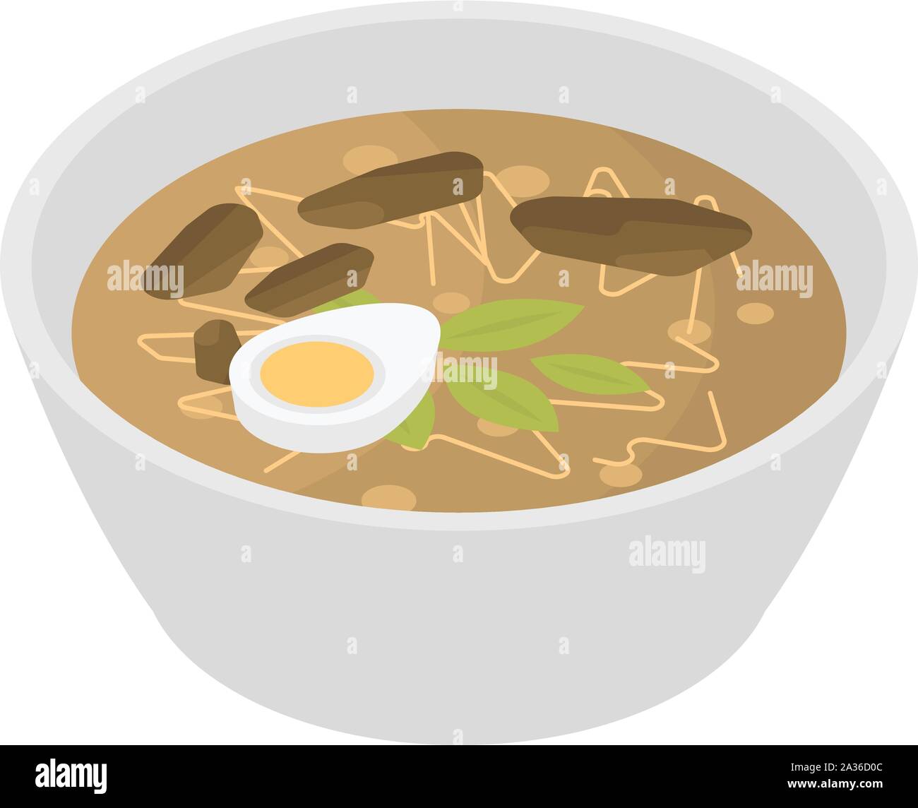 Ramen bowl icon, isometric style Stock Vector