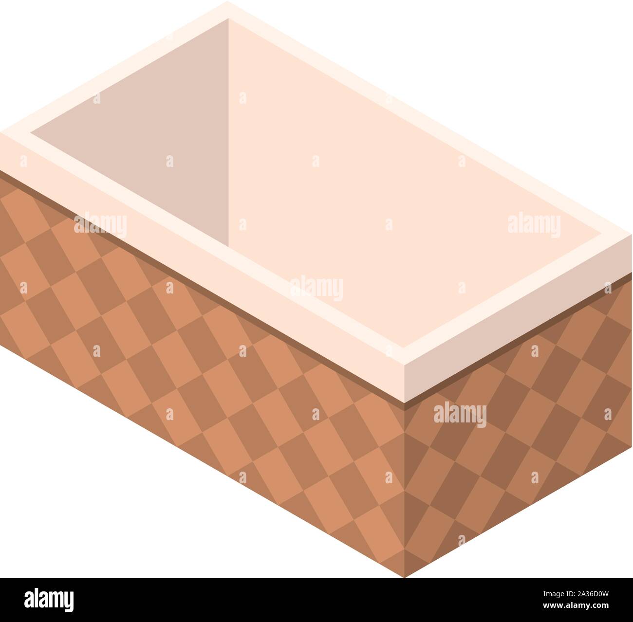 Wicker icon, isometric style Stock Vector