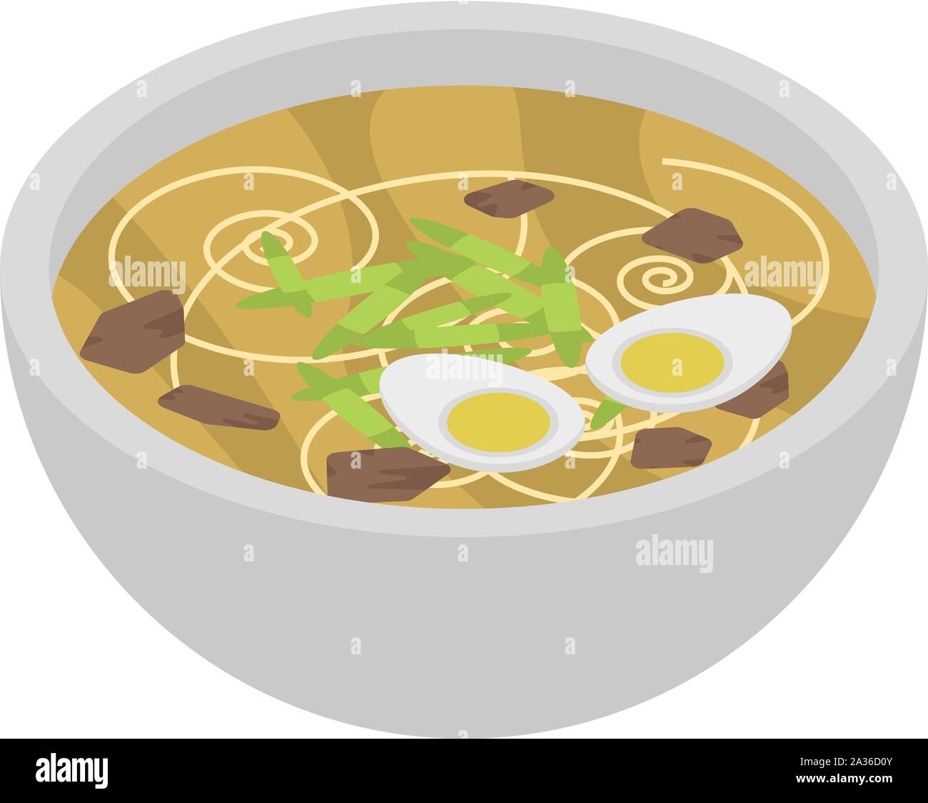 Ramen noodle icon, isometric style Stock Vector