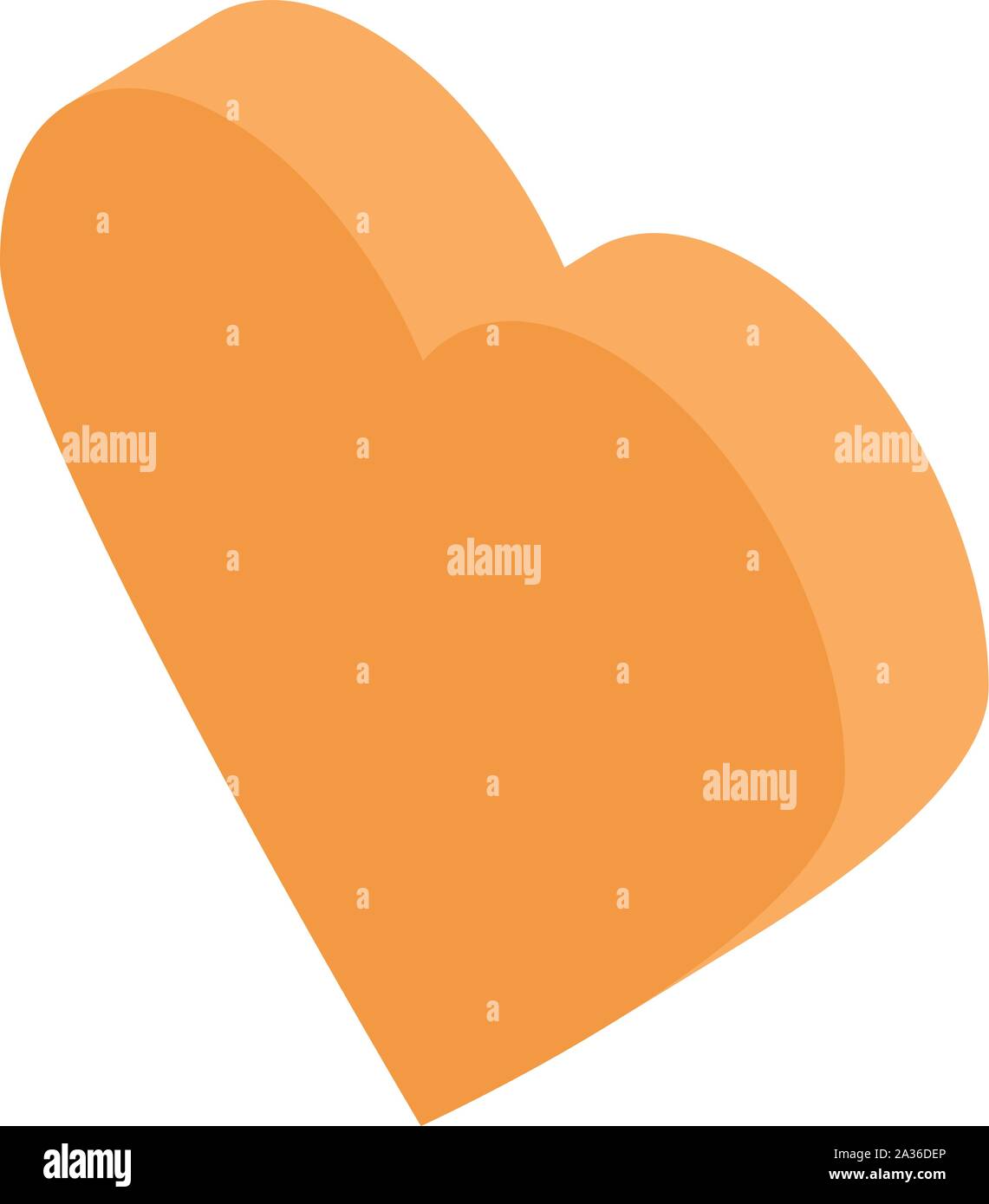 Orange heart icon, isometric style Stock Vector Image & Art - Alamy
