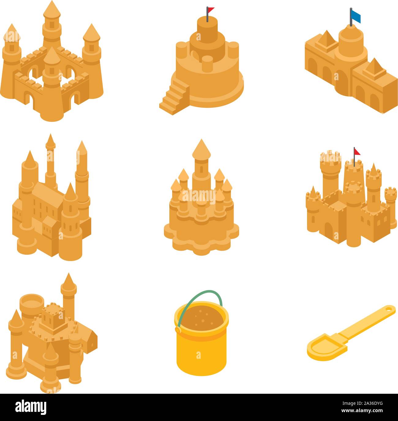Sandcastle style Stock Vector Images - Alamy