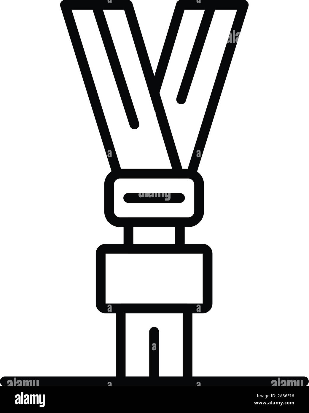 Truck seat belt icon, outline style Stock Vector