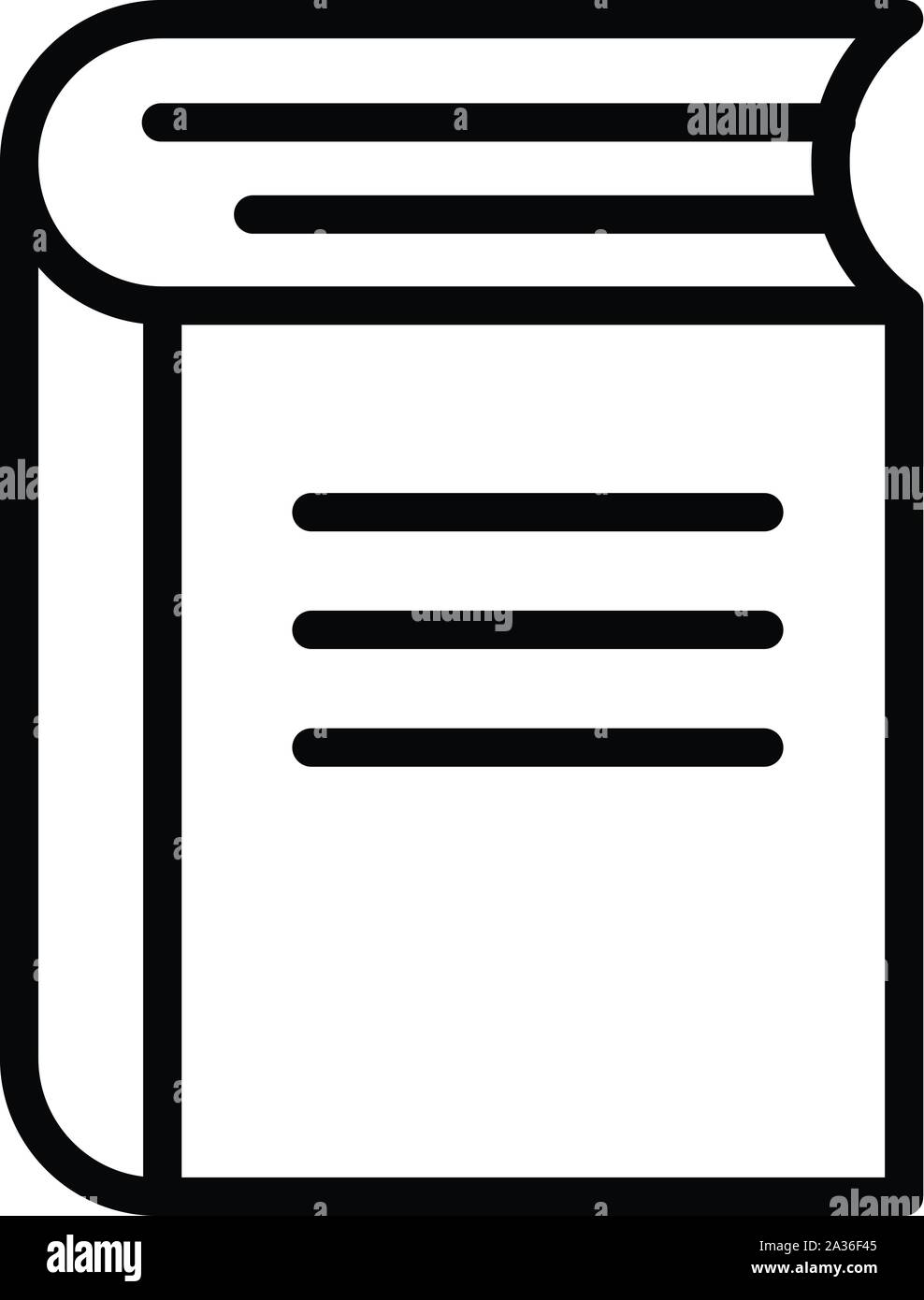 Book icon, outline style Stock Vector Image & Art - Alamy