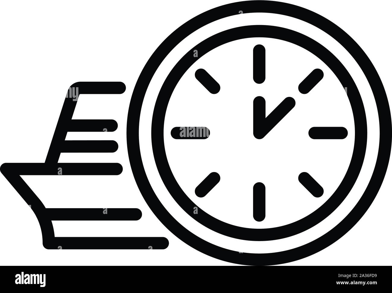 Station clock icon, outline style Stock Vector Image & Art - Alamy