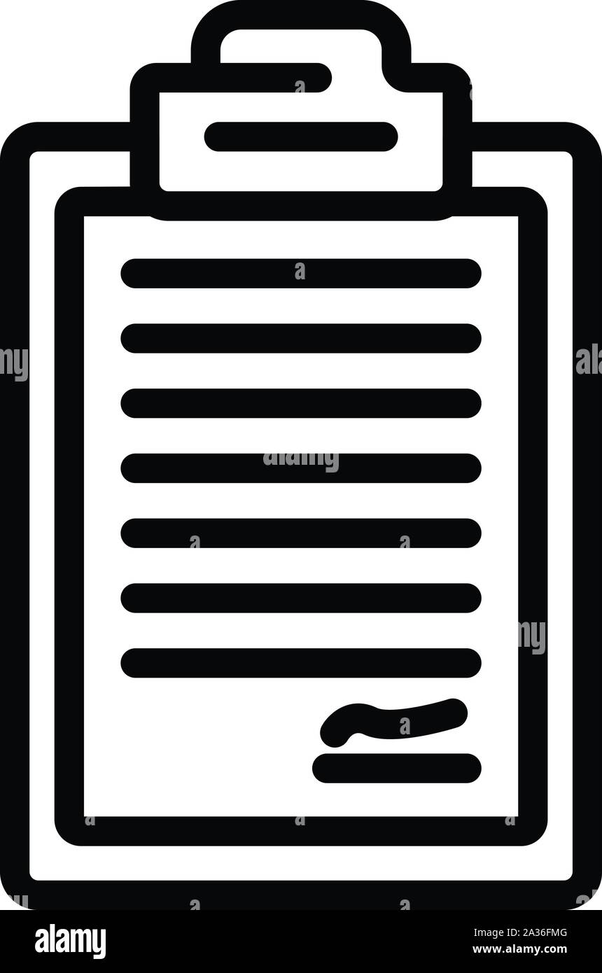 Contract icon, outline style Stock Vector Image & Art - Alamy