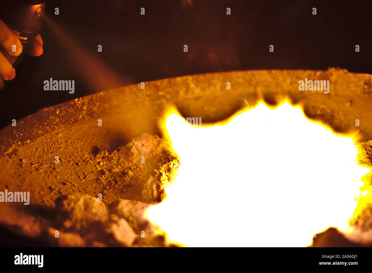 Fire Eruption From Deodorant Stock Photo Alamy