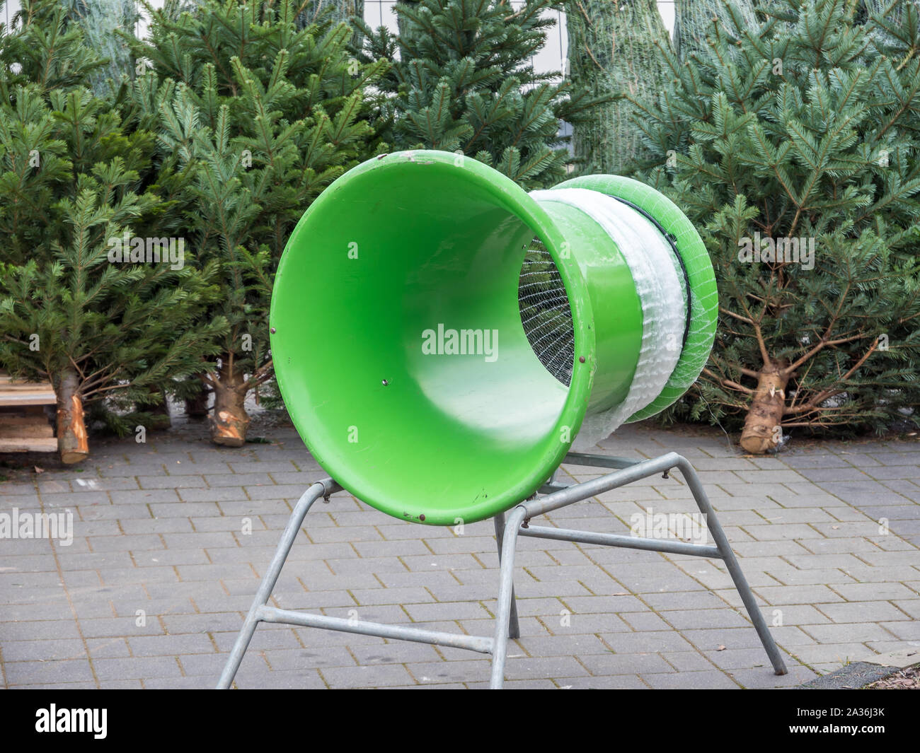 Selling trees for Christmas Stock Photo Alamy