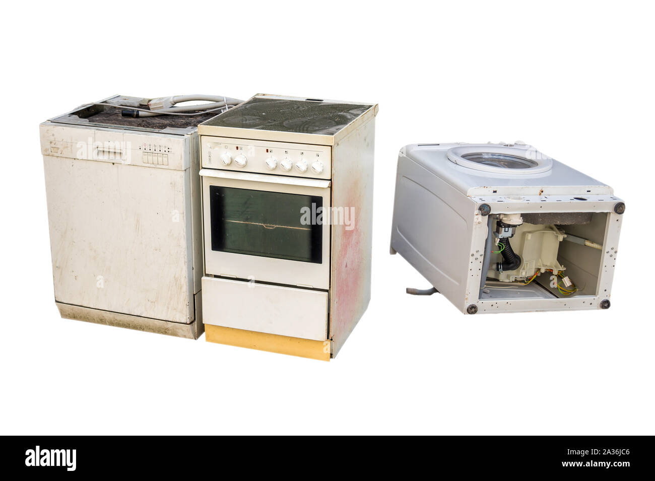 Old electrical appliances isolated Stock Photo Alamy