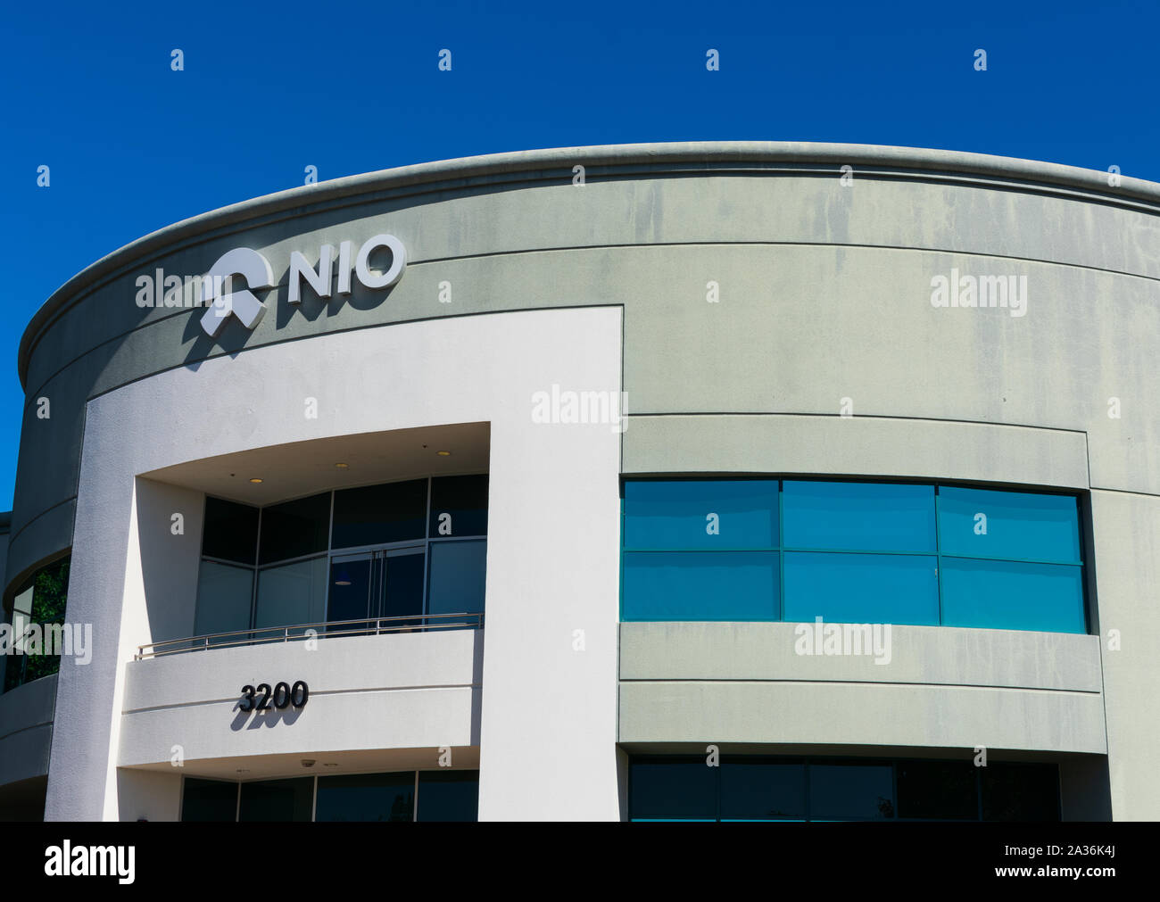 NIO North American headquarters and global software development center in Silicon Valley. Nio is Chinese electric autonomous vehicles manufacturer - S Stock Photo