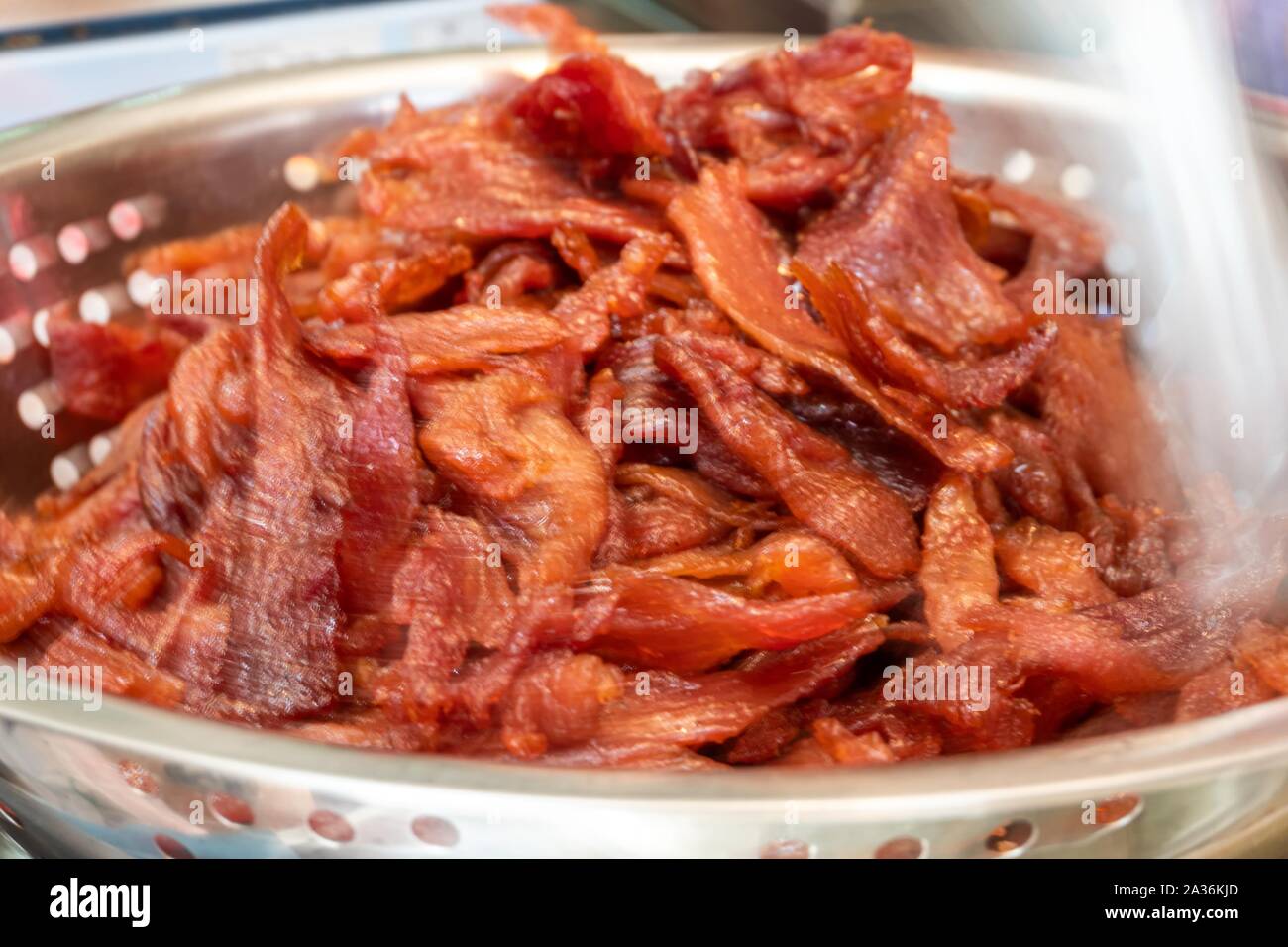 chinese dried and sweet pork jerky Stock Photo Alamy