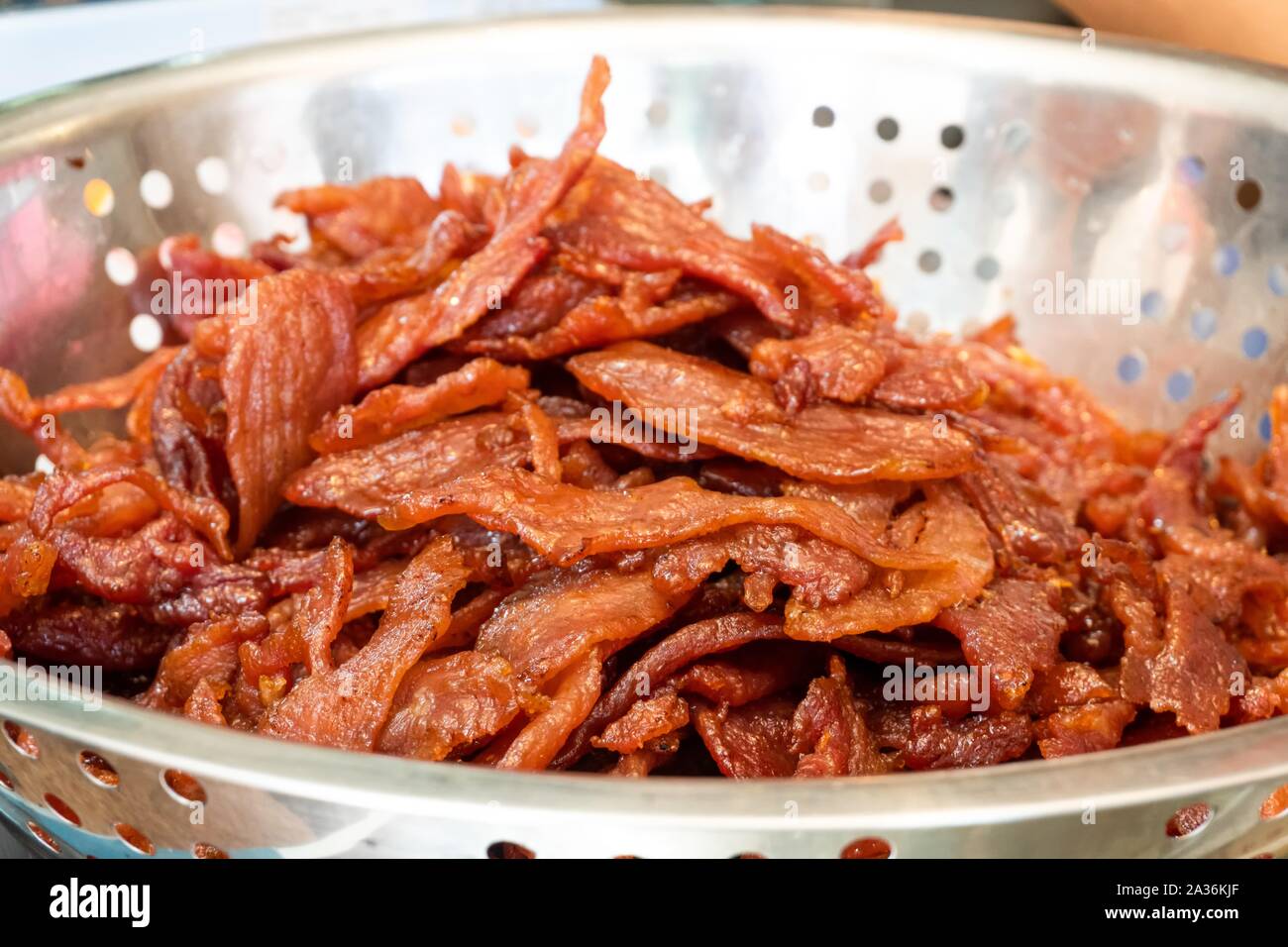 chinese dried and sweet pork jerky Stock Photo Alamy