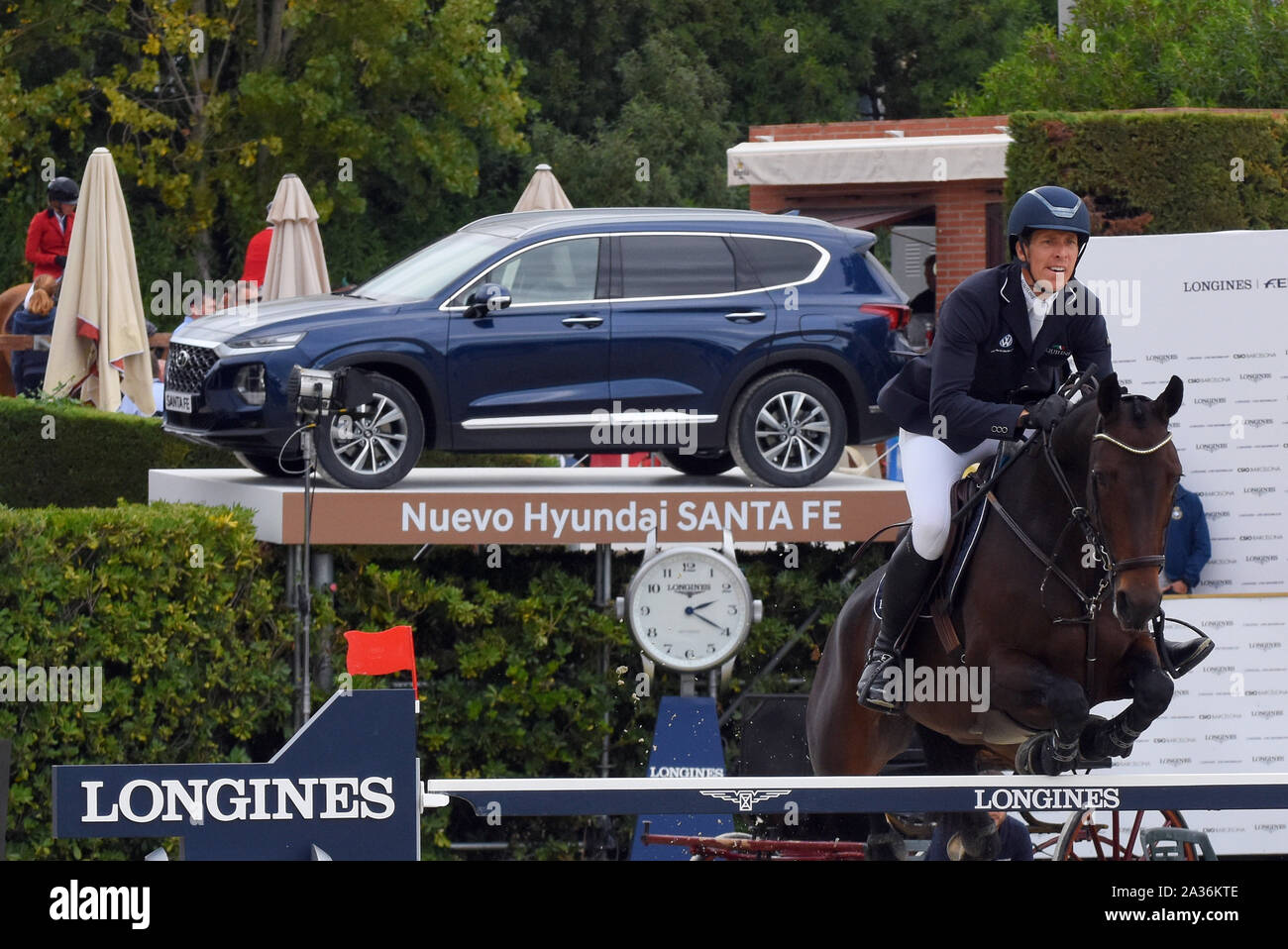 Barcelona, Spain. 05th Oct, 2019. Swedish professional rider Henric Ekermann participates during the Queen's Cup - Segura Widows Trophy Longines FEI Jumping Nations Cup Final in Barcelona. Credit: SOPA Images Limited/Alamy Live News Stock Photo