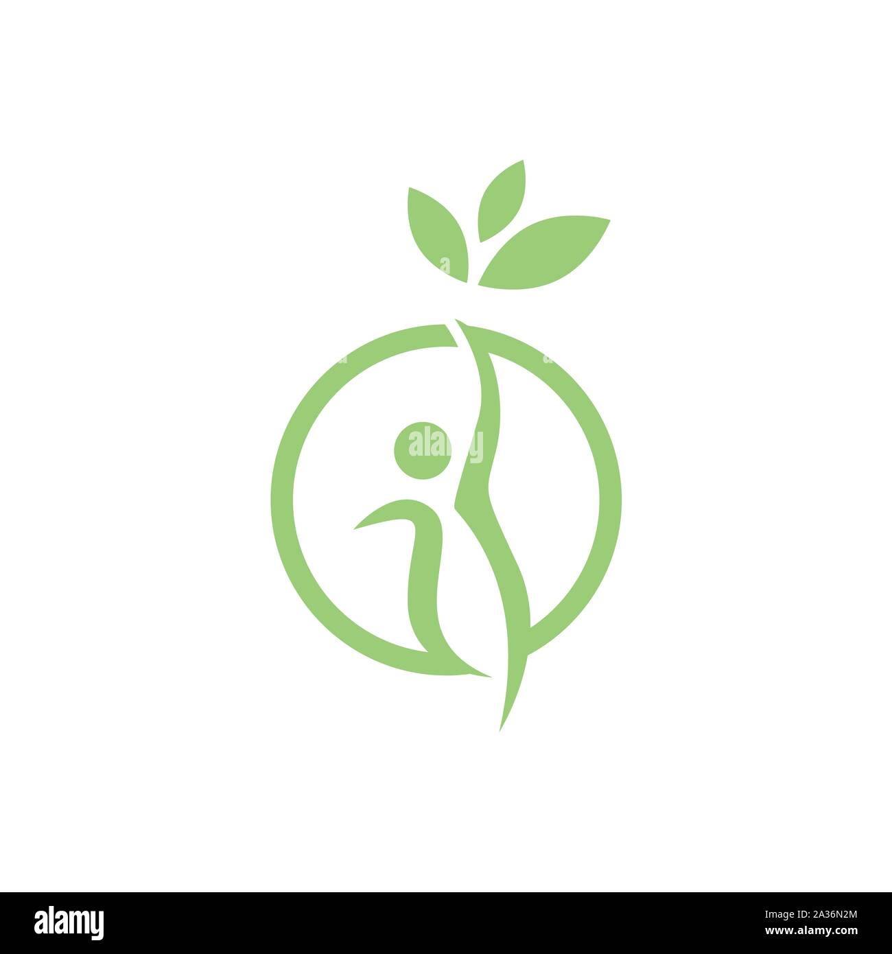 Fitness and healthy vector logo design - Vector Stock Vector Image