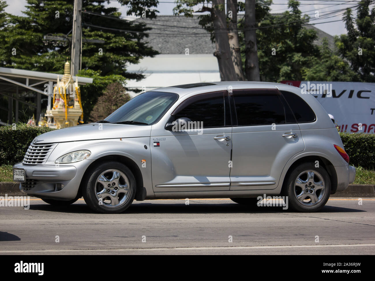 Chiangmai, Thailand -  October 3 2019: Private Chrysler PT Cruiser Car. Photo at road no 121 about 8 km from downtown Chiangmai, thailand. Stock Photo