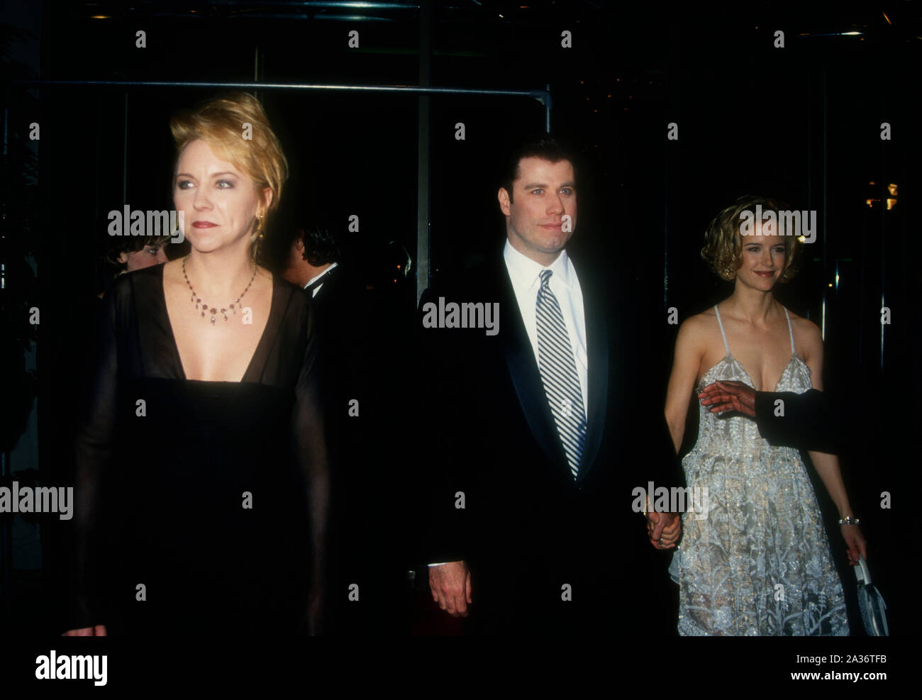 Beverly Hills, California, USA 21st January 1995 Actress Brett Butler, actor John Travolta and actress Kelly Preston attend the 52nd Annual Golden Globe Awards on January 21, 1995 at the Beverly Hilton Hotel in Beverly Hills, California, USA. Photo by Barry King/Alamy Stock Photo Stock Photo