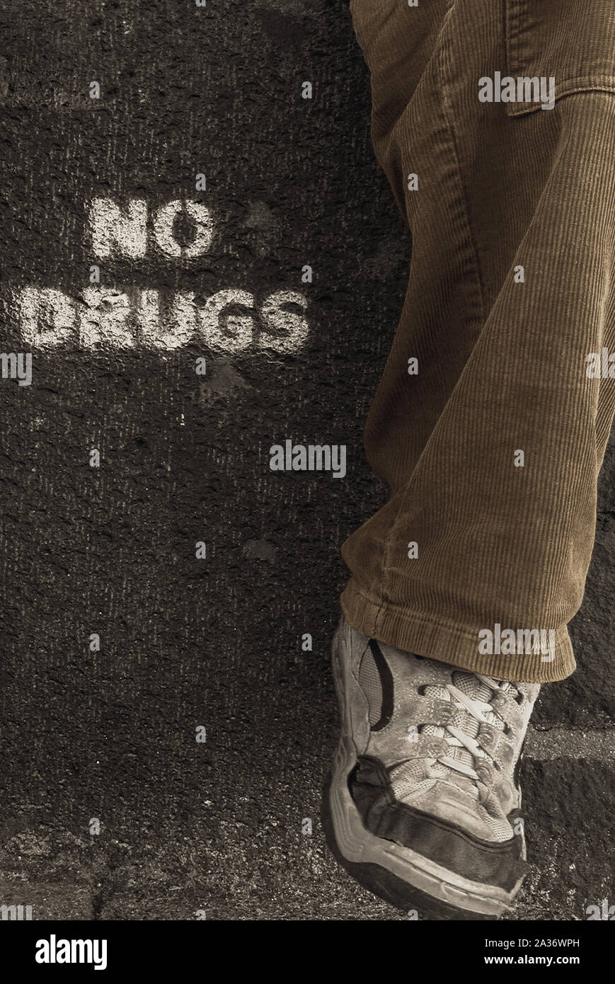 Amsterdam, Netherlands January 25, 2004 No drugs street