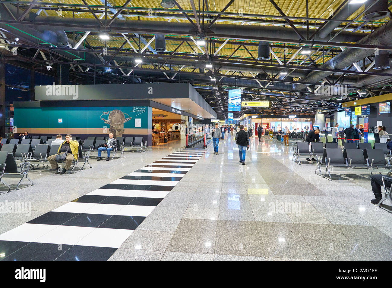 MOSCOW, RUSSIA - CIRCA MAY, 2019: interior shot of Terminal B