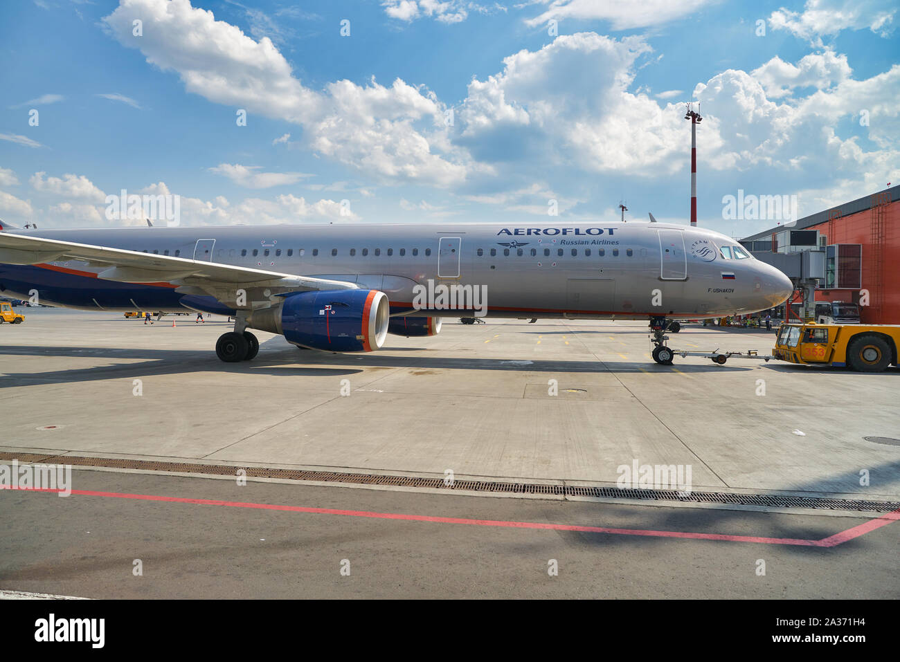 MOSCOW, RUSSIA - CIRCA MAY, 2019: an aircraft operated by Aeroflot at ...