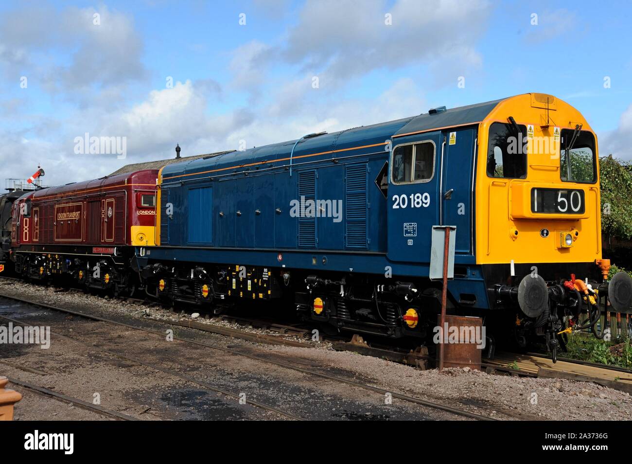 Class 20 classic heritage diesel locomotives on display at Tyseley ...