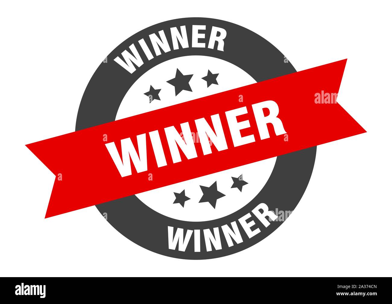 Winner label red band Stock Vector Images - Alamy