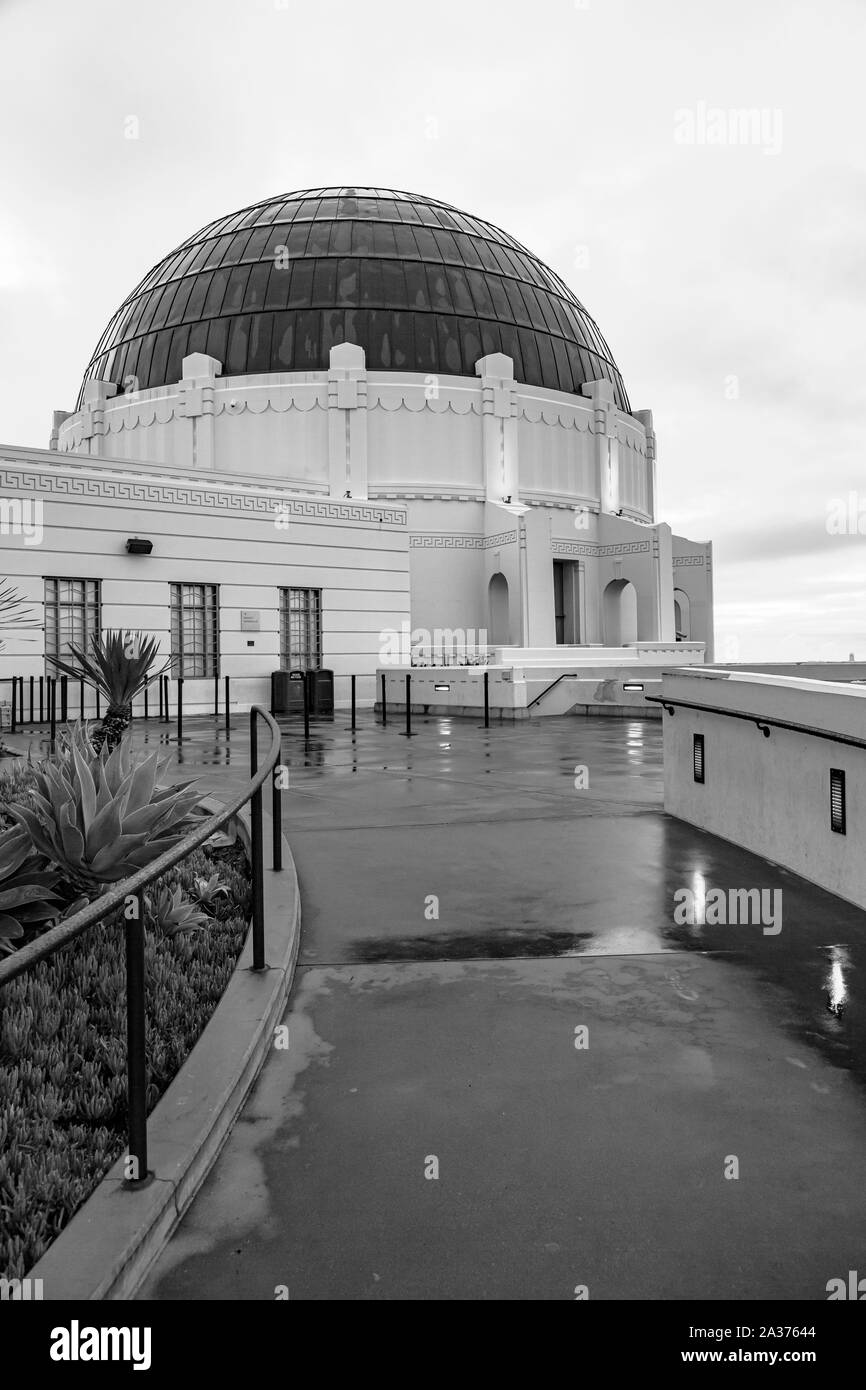 Observatório Griffith, East Observatory Road, L A, CA, USA Stock Photo