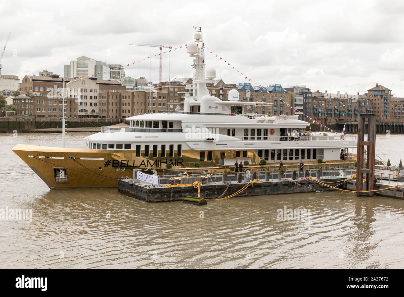 super yacht on the thames