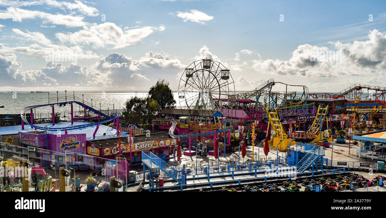 Southend On Sea Essex UK - Adventure Island theme park on the seafront Stock Photo
