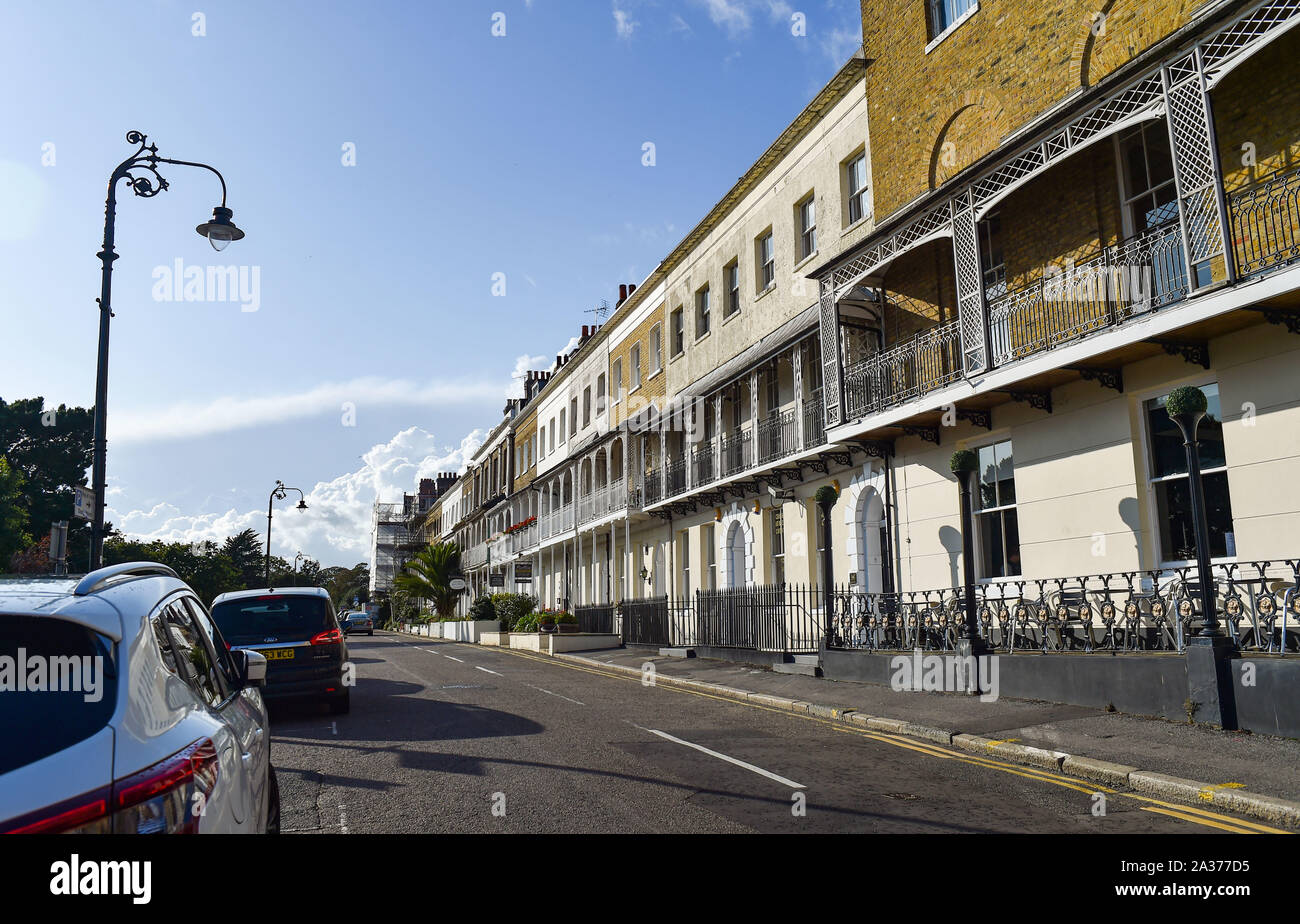 Southend On Sea Essex UK - Clifftown Parade Regency style properties overlooking the seafront Stock Photo