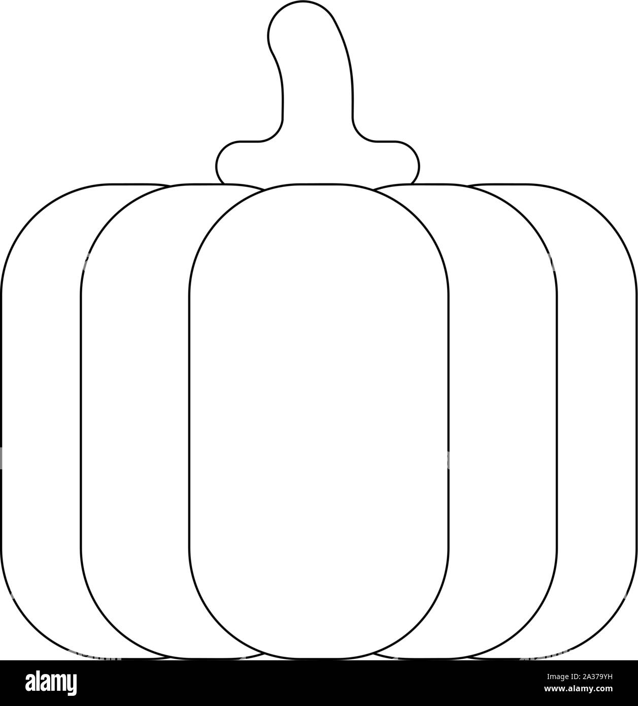Pumpkin Cartoon Vegetable Coloring Illustration Stock Vector