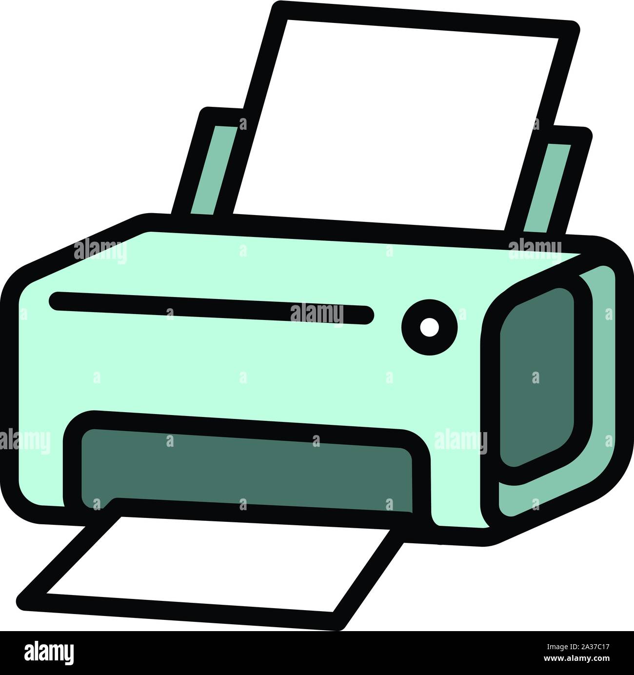 Laser printer icon. Outline laser printer vector icon for web design isolated on white