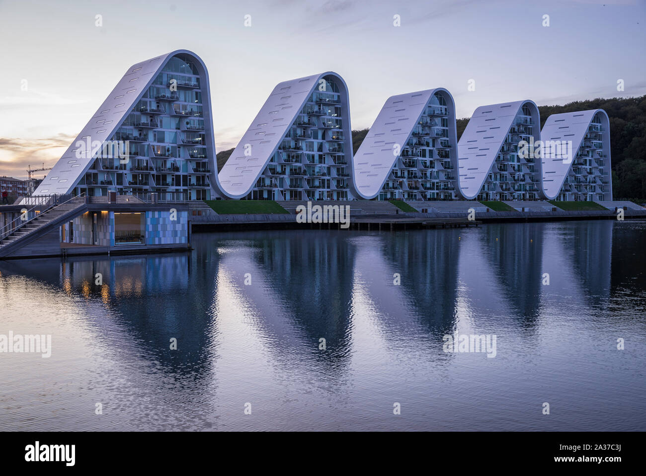 Bølgen – die Welle, moderne Architektur in Vejle, Dänemark, Europa Stock Photo