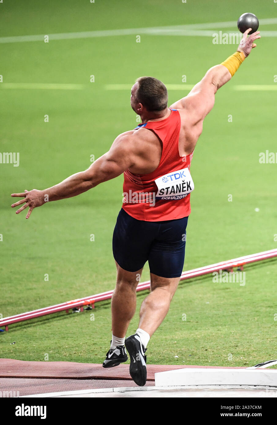 Tomas Stanek (Czech Republic). Shot Put Men final. IAAF World Athletics