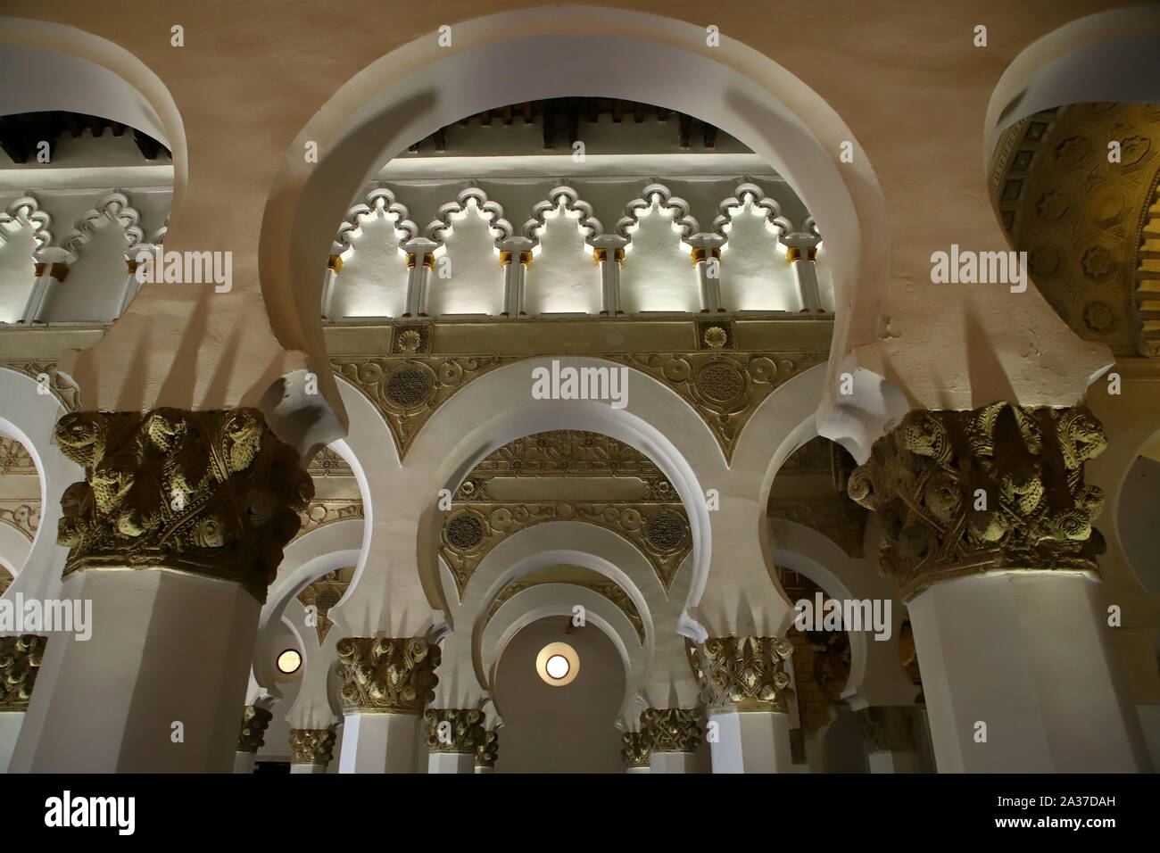 Sinagoga Santa Maria la Blanca, Toledo, España Stock Photo