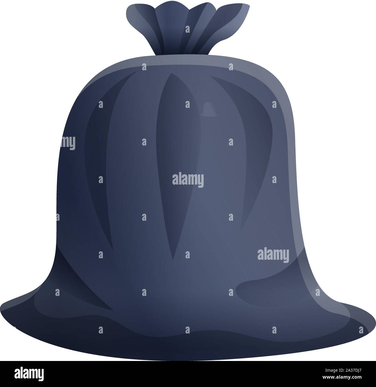 Full garbage bag icon. Cartoon of full garbage bag vector icon for web